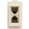 FEB 2085 Presa Telefonica 2 Plug RJ11, Color Avorio - Compatibile con Sistemi Magic