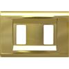 FEB Placca Click 2 Moduli FEB 2582/OR Oro - Design Elegante, Compatibile Serie Magic, Made in Italy