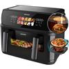 Cecotec Cecofry&grill Duoheat 10000 Friggitrice Ad Aria Doppia Resistenza 10 Litri 2800 W Due Cestelli"