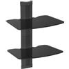 OVI-S2- Mensola multimediale da parete a due livelli per lettori DVD, Blu-Ray, Digitale Terrestre e Console