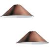 DC VOLTAGE DCVOLTAGE Confezione da 2 Paralumi Per Lampade a Sospensione Moderne a Forma di Cono In Rame Facili da Installare Con Attacco LED E27 Per Plafoniere Ideali Per Ristoranti Uffici Bar Cucine Soggiorni