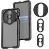 NEEWER Xperia PRO-I Cage, Stabilizzatore Video Rig per Telefono a Sgancio Rapido per Registrazione Riprese, Adattatore Filtro 67mm, Backplate Obiettivi 17mm/T Mount Compatibile con Moment Sony, PA086