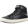 Geox J Kalispera Girl, Scarpe da Ginnastica, Black Dk Silver, 32 EU