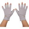 Dioche Guanti Anti UV per Lampada per Unghie in Gel Guanti per Manicure Protezione UV Guanti per Lampada per Unghie in Cotone Elasticizzato e Traspirante Senza Dita per Salone Domestico(Grigio)