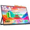 MAGICRAVEN schermo portatile wireless 8000mAh alimentato a batteria, monitor portatile per laptop IPS 1080P da 15,6, portable monitor con altoparlanti, supporto AirPlay/Miracast, per laptop/telefono