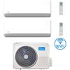 Midea Climatizzatore Condizionatore Midea Breezeless-E Wifi R32 Dual Split 9000 + 12000 BTU con U.E. M3OG-21HFN8-Q INVERTER Classe A++/A+