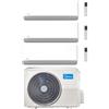 Midea Climatizzatore Condizionatore Midea Breezeless-E Wifi R32 Trial Split 9000 + 9000 + 12000 BTU con U.E. M3OG-21HFN8-Q INVERTER Classe A++/A+