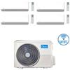 Midea Climatizzatore Condizionatore Midea Breezeless-E Wifi R32 Quadri Split 9000 + 9000 + 9000 + 9000 BTU con U.E. M4OE-28HFN8-Q INVERTER Classe A++/A+