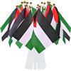 AhfuLife 30 pz Bandiera Mini Palestinese, 14 × 21 cm Bandiera Palestinese Portatile con Asta Bianca da 30 cm per Raduni Nazionali, Coppa del Mondo, Festival, Decorazione Interna ed Esterna della Casa