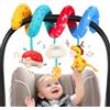 URMYWO Spirale Passeggino Neonato, Arco Giochi Neonato con attività Montessori Sensoriali, Pratico da Appendere a Passeggino Lettino e Seggiolino, Idea Regalo per Sviluppare Motricità 0-6 Mesi
