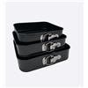 BAVARIA SET 3 TORTIERE QUADRATE 24/26/28 NERE