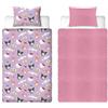 Character World - Set di biancheria da letto singolo in pile Hello Kitty | Super morbido e caldo | Copripiumino reversibile a 2 lati per bambini, comodo per l'inverno, con federe abbinate | Rosa