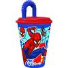 MARVEL TATAWAY Marvel bicchiere 430 ml con cannuccia Spiderman Mob Rules resistente