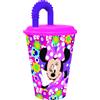 DISNEY TATAWAY Disney bicchiere 430 ml con cannuccia Minnie Bold Florals comodo Auto