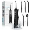 OasiSmile Idropulsore Dentale Portatile, Irrigatore Orale con 5 Ugelli E 4 Modalità, Serbatoio 300ML, Irrigatore Dentale Elettrico Water Flosser per Uso Domestico e Viaggi, Design Impermeabile IPX7