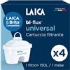 LAICA bi-flux universal 4 Filtri Acqua - Compatibile con LAICA e Brita