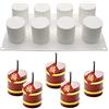 XiaoShenLu stampi in silicone per dolci per Cioccolato Torta Gelatina Cubetti di Ghiaccio, 8 fori Forma di Cilindro alto