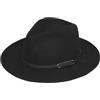 Ericotry Cappello Fedora con tesa larga - Classico cappello in feltro nero con fibbia per cintura, Trilby, Panama, stile derby, Nero , m