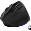 Bluestork - Mouse Verticale Senza Fili 2.4GHz + BT - Ricaricabile Mouse Ergonomico - DPI Regolabile 800-4800DPI - 6 Pulsanti LED RGB - Prevenzione del dolore - PC/MAC/IPAD - Per Destrorsi