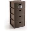 STEFANPLAST Cassettiera elegance 4 cassetti tortora
