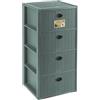 STEFANPLAST Cassettiera elegance 4 cassetti forest green recycled