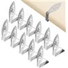VINATO 12 Pezzi Tovaglia Clip in Acciaio Inox, Ferma Tovaglia da Esterno, Design a Foglia, Adattano a Tavoli con Spessore Fino a 4 cm, Fermatovaglia da Tavola per Picnic, Barbecue, Matrimoni, Feste