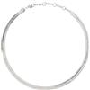 Breil, Collezione Gleam, Catenina Donna, Catena knife in Acciaio Lucido, Chiusura a Moschettona, Colore Silver, Lunghezza Regolabile da 39 a 41 Cm