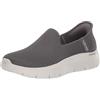 Skechers Scarpe da Donna Hands Free Slip-ins® Go Walk® Flex - Relish, Carbone, 8.5 Wide