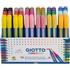 GIOTTO Pennarello Doppia Punta Giotto Turbo Pro, Schoolpack 72 Pezzi Assortiti in 18 Colori