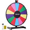 VEVOR Ruota dei Premi Girevole da 457 mm, Ruota Girevole a 14 Slot con Supporto, Roulette da Tavolo Win Fortune con Pennarello Cancellabile a Secco e 2 Pennarelli, 6 Colori, per Feste, Pub, Carnevale