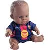 Miniland - Bambola FC Barcelona 21 cm con Divisa Ufficiale Blaugrana, Bambola Calcio Barça Articolata e da Collezione, Licenza Ufficiale (Africana Femminile)