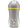 Chicco Sport Cup Bicchiere Antigoccia in Silicone per Bambini 14+ Mesi, 266 ml, Tazza Biberon Termica per Imparare a Bere, con Cannuccia Flessibile Resistente ai Morsi, Senza BPA, Grigio