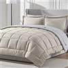 Nestl Set di biancheria da letto Queen Size 7 pezzi - Trapunta reversibile Queen Size beige, letto in a bag, queen size, set di biancheria da letto con lenzuolo piano e lenzuolo con angoli, federe e