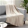 Serta Cozy - Coperta in peluche spessa e morbida per letto e divano, 152,4 x 203,2 cm, colore: tortora