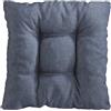 Traumnacht Cozy Set di 4 Cuscini per Sedia, Comodi Cuscini di Seduta per Sedia da Giardino, Cucina o Sala da Pranzo, per Interno ed Esterno, Jeans Unito, 38 x 38 x 6 cm