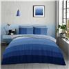 GC GAVENO CAVAILIA Set copripiumino singolo (135 x 200 cm) | Biancheria da letto reversibile e copripiumino geometrico | Set di biancheria da letto singolo in policotone | Lino lavabile | Navy/Blu