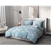 Home Linge Passion | Copripiumino - 3 pezzi | 100% cotone - 57 fili | 2 persone - 240 x 260 cm | TEMPETE floreale Blu HP62686