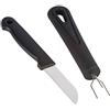 Westmark Coltello e forcone a 3 denti pelapatate, Set con 2 pz, Acciaio inox/Plastica, Gentle/Techno, Argento/Nero, 28152280
