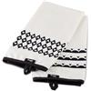 Prestige Disney - Set di 2 strofinacci in cotone monocromatico con Topolino, 49,5 x 69 cm, colore: bianco e nero