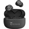 TECHMADE Auricolari Wireless K111 Strong Sound con Custodia Inclusa - Suono Potente, Design Ergonomico, Tecnologia Bluetooth 5.0, Controllo Touch - Colore Nero