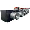Plenum in poliuretano espanso a 7 zone con serrande motorizzate Lindab da 160 o 200 mm