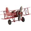 Hztyyier Modello Aeroplano retrò, Biplane Vintage Artigianale Delicato Tricolore per Decorazione Ornamento (Rosso)