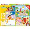 Schmidt Spiele 56457 Sesame Street, Making Things, puzzle per bambini 3x24 pezzi