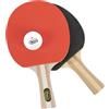 Idena 40203 - Set da ping pong da 4 pezzi per giocatori esperti, con 2 racchette da ping pong e 2 palline bianche a 1 stella, confezionato in una borsa da trasporto