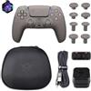 HEXGAMING ULTIMATE PRO Controller per ps5/PC,Wireless/USB Joystick Pro per ps5,4 Tasti Posteriori Rimappabili&8 Levette Analogiche Effetto Hall&6 Profil&Trigger Grilletti Regolabili,Grigio Quantum