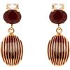 Sodini Orecchini baguette e ovale Malena - Rosso
