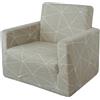Comart - Copripoltrona Fashion - Elasticizzata - Braccioli - Beige