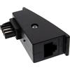 InLine 23458 Adattatore Tae-F Maschio a RJ45, 8P2C Femmina per Fritzbox, Nero