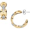 Fossil Heritage JF04930998 - Orecchini da donna in acciaio inox bicolore