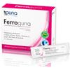 GUNA Ferroguna 28 Bustine Orosolubili - Integratore Alimentare a Base di Ferro, Rame, Vitamina C, con Polpa Disidratata del Frutto del Baobab